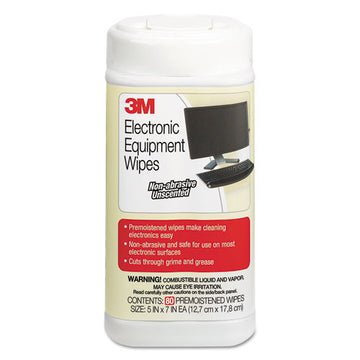 3M™ Electronic Equipment Cleaning Wipes, 5 1-2 X 6 3-4, White, 80-canister freeshipping - TVN Wholesale